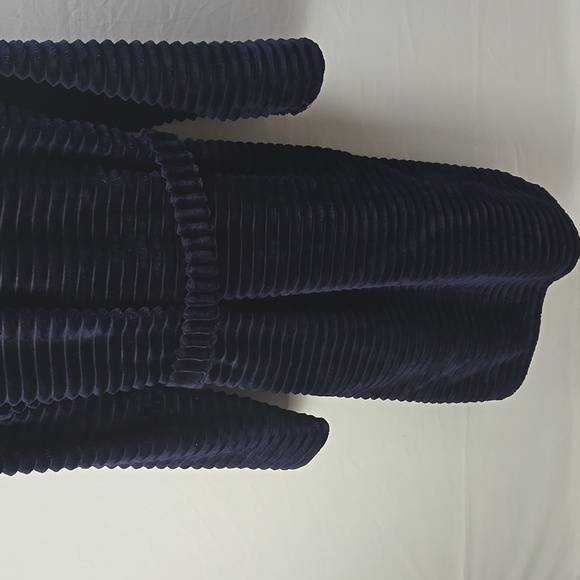 Nine West Sleepwear Women's Navy Blue Plush Belted Lounge Robe Sz S/P - Picture 6 of 10